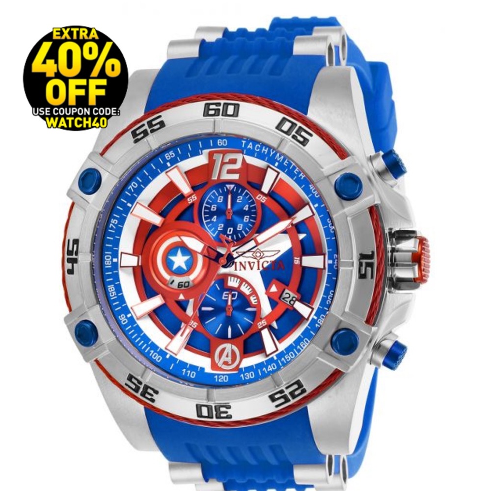 Invicta Blue and Red Marvel Limited Edition ladies Watch 27024